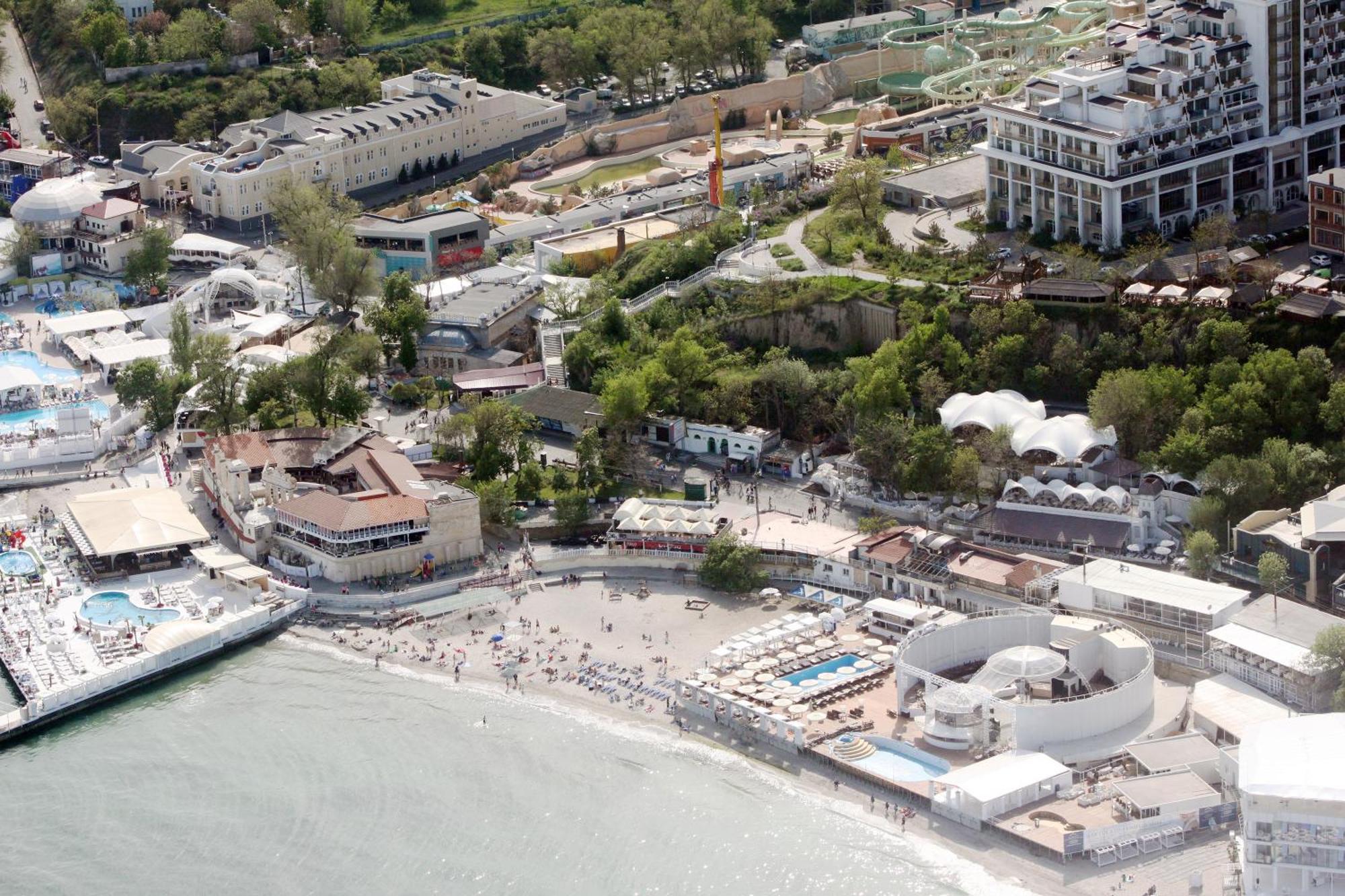 Аркадия Студия С Балконом Частичный Вид Моря Первая Линия От Моря Odessa Buitenkant foto