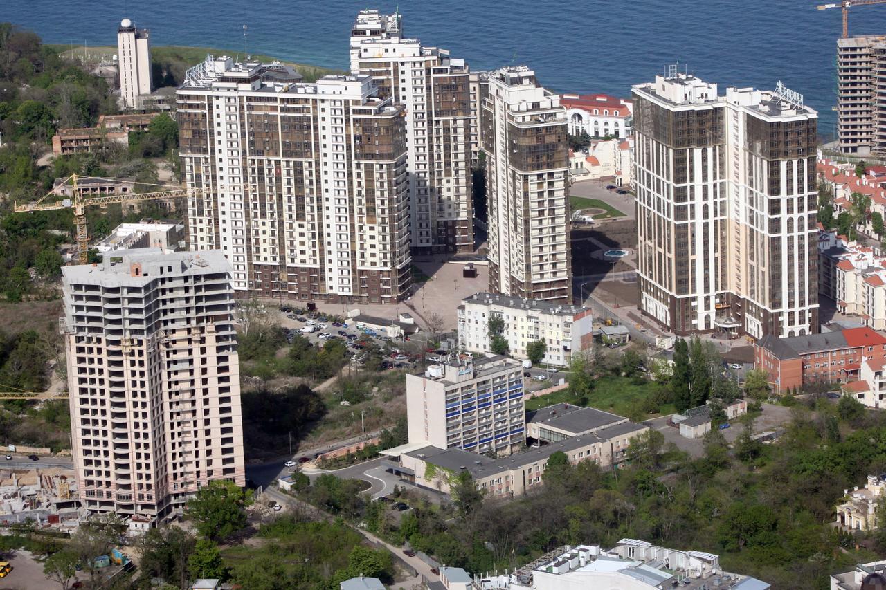Аркадия Студия С Балконом Частичный Вид Моря Первая Линия От Моря Odessa Buitenkant foto